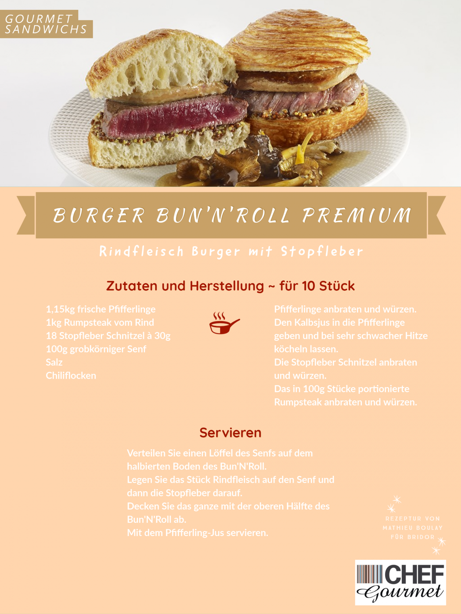Recette Bun N Roll Burger Premium