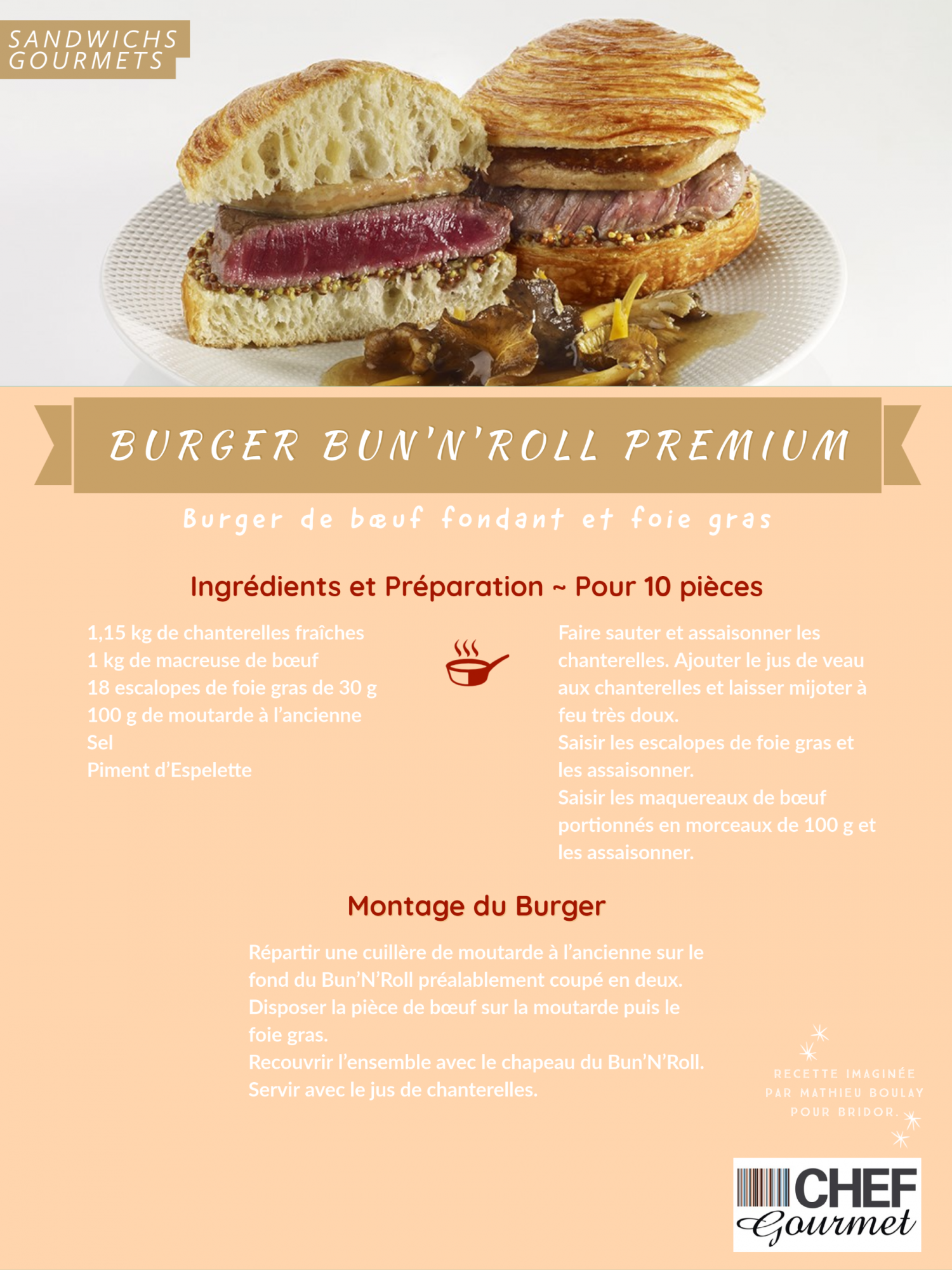 Recette Bun N Roll Burger Premium