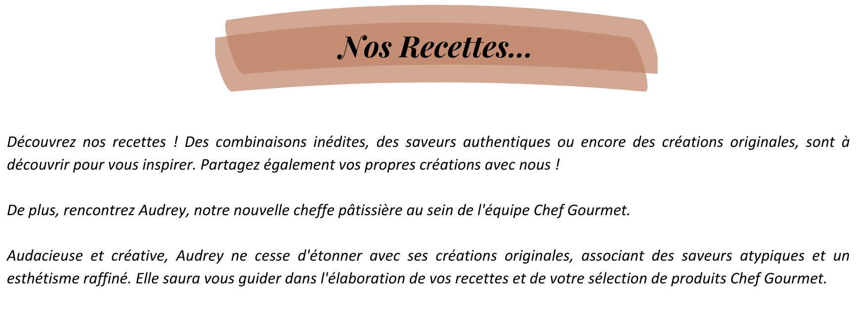 Recettes Chef Gourmet