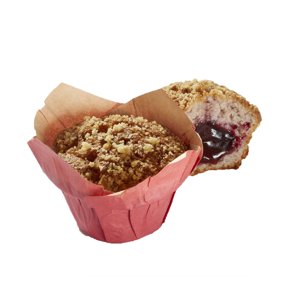 Muffin fruits rouges fourr fruits rouges 120g