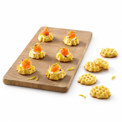 Mini gaufre de pomme de terre 11g - � 4 cm